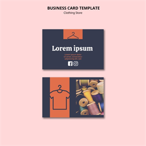 裁缝店名片模板设计